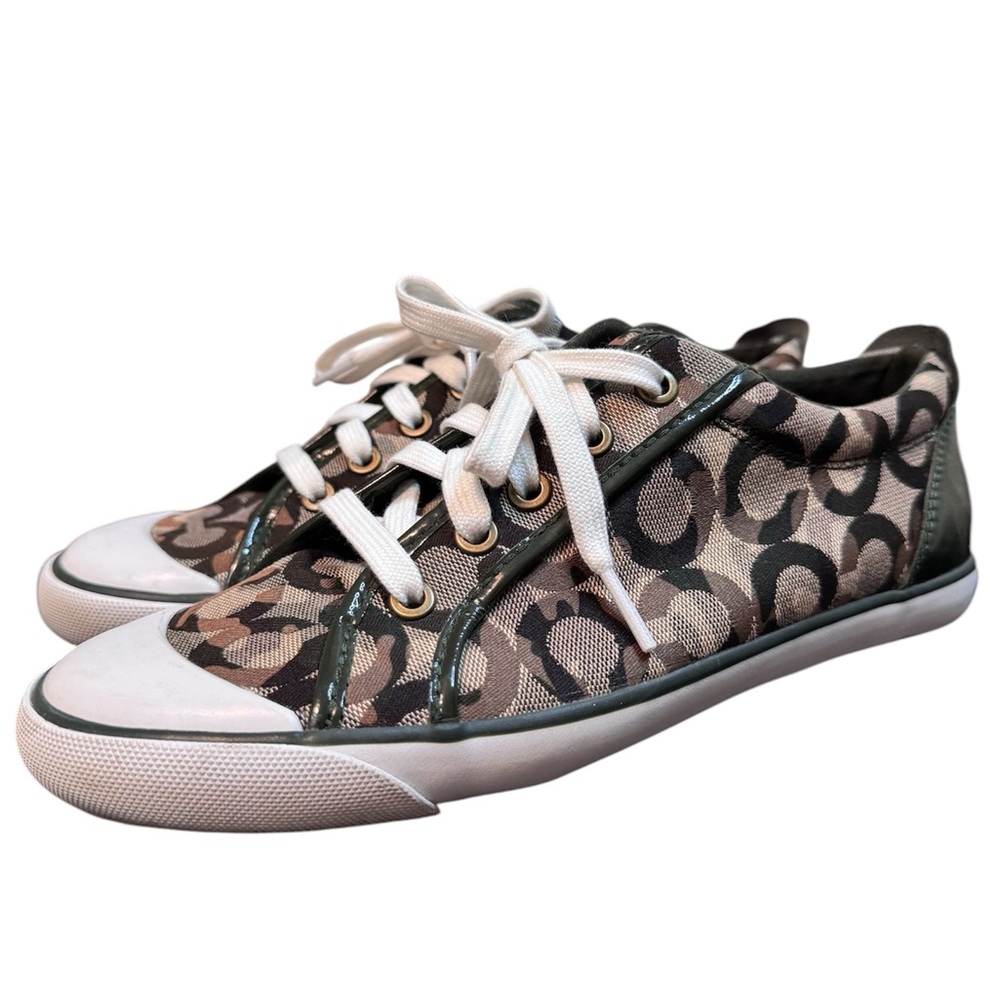 Coach Barrett Sneakers - Green + Brown Camo